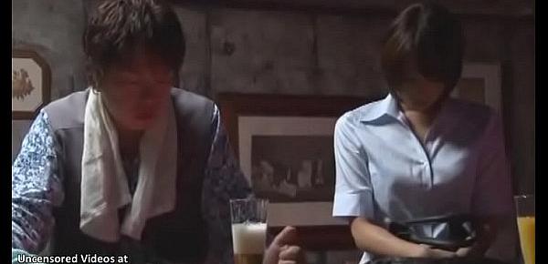  Japanese horny Milf gets fucked in a pub